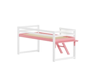 Lit cabane 90x200 cm coloris blanc