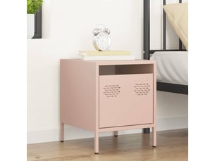 Table de chevet - cabinet de chevet - table de nuit rose 35x39x43,5 cm acier