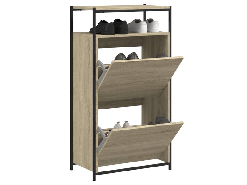  Meuble à chaussures, armoire à chaussures chêne sonoma na  - Conforama B