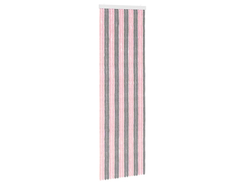  Rideau anti-insectes, moustiquaire en chenille gris argent et rose cf43430  - Conforama A