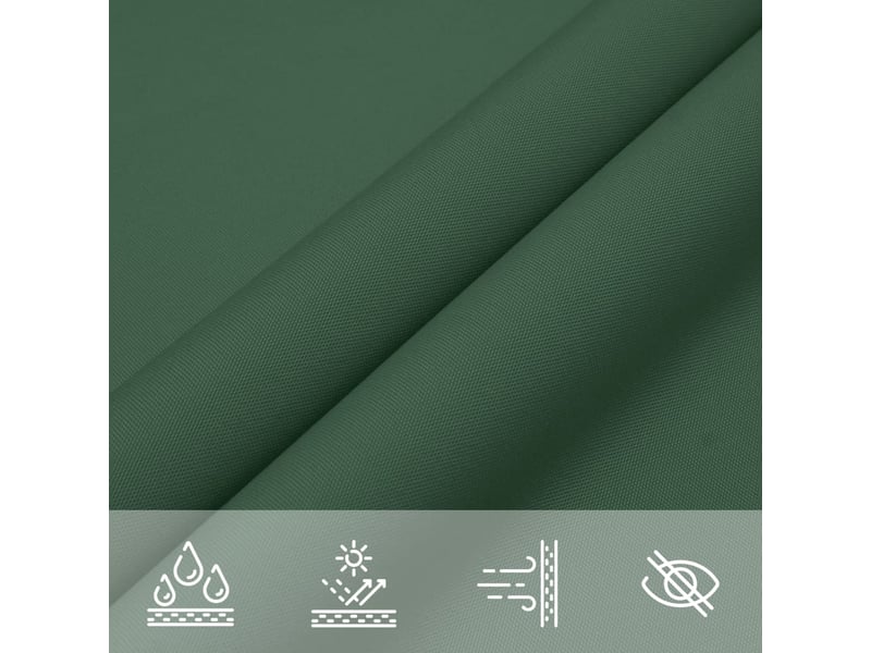  Voile de parasol - voile d'ombrage tissu oxford rectangulaire 5x7 m vert foncé  - Conforama E