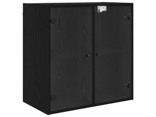 Meuble mural, meuble de rangement salon 68 x 37 x 68,5 cm bois d'ingénierie chêne noir