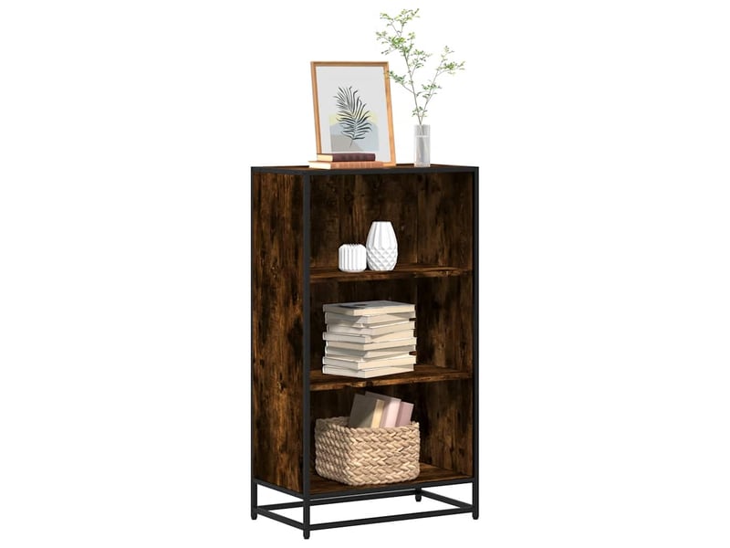  Bibliothèque, étagère de rangement chêne fumé 60x35x107,5 cm bois d'ingénierie  - Conforama B