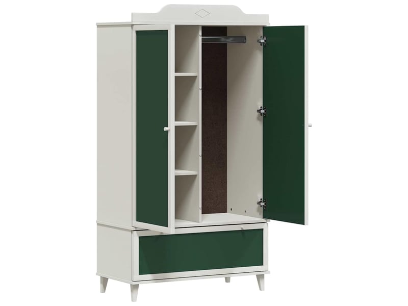  Armoire de rangement créatif pour enfants roros blanc 90x45x165 cm  - Conforama E