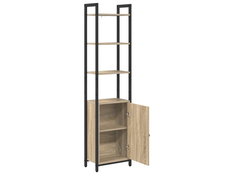  Bibliothèque 6 niveaux, armoire à livres 40 x 24 x 161 cm bois d'ingénierie shl5526  - Conforama E