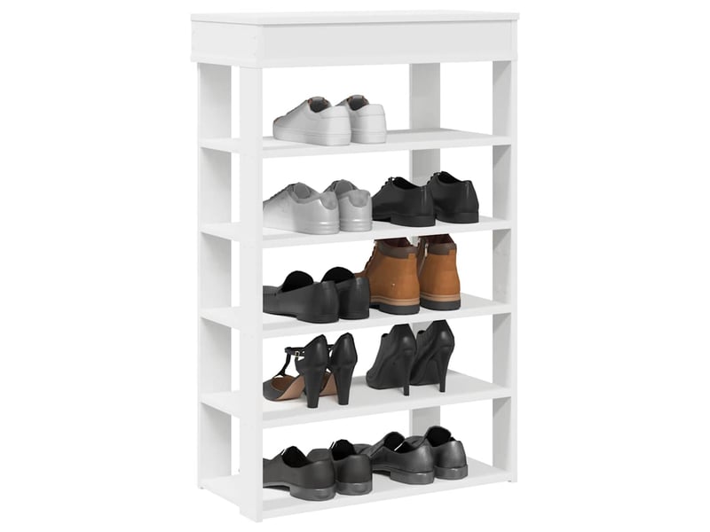  Meuble à chaussures, étagère à chaussures blanc 60x30x98 cm bois d'ingénierie  - Conforama B