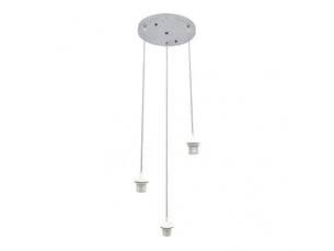 Armature de plafonnier fabrilamp nia chromé 3 x e27 réglable 20-90 cm 30x30 cm