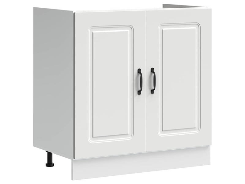  Meuble de rangement, armoire de cuisine kalmar blanc 80x46x81,5cm  - Conforama D
