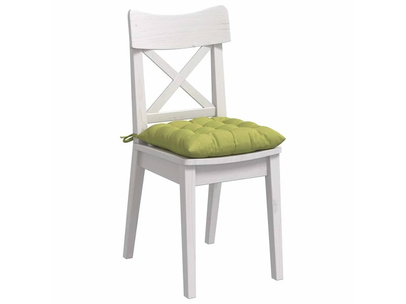  Lot de 4 coussins de siège, coussins décoratifs tissu vert clair 40 x 40 x 6 cm cf60032  - Conforama C