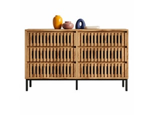 Buffet 0 porte(s) 6 tiroir(s) VLIVRA - 120 cm coloris bois foncé