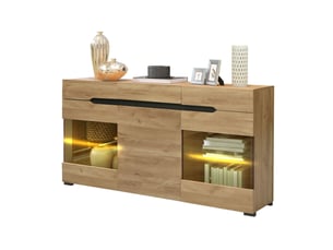Buffet 3 porte(s) 3 tiroir(s) MODENUIT - 140 cm coloris bois clair