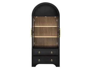 Buffet 2 porte(s) 2 tiroir(s) HAUSS SPOLE - 76 cm coloris noir