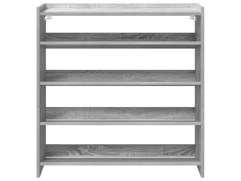  Meuble à chaussures, étagère à chaussures sonoma gris 80x25x81 cm bois d'ingénierie  - Conforama D