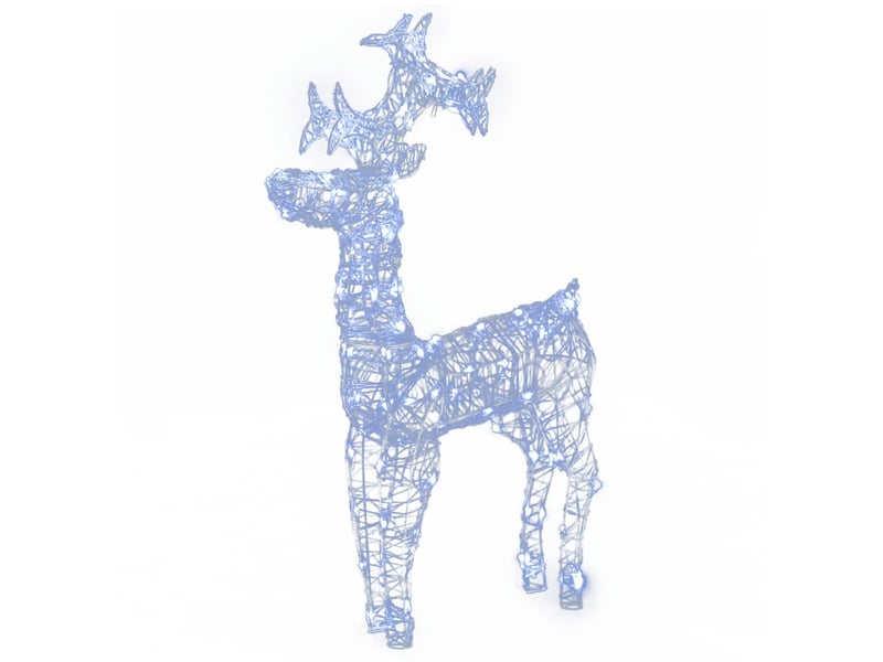  Décorations de noël de renne 2 pcs 60x16x100 cm acrylique  - Conforama C