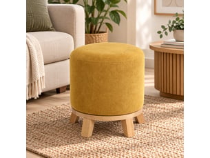 Pouf / repose pied <strong>JUANIO</strong> <strong></strong> jaune