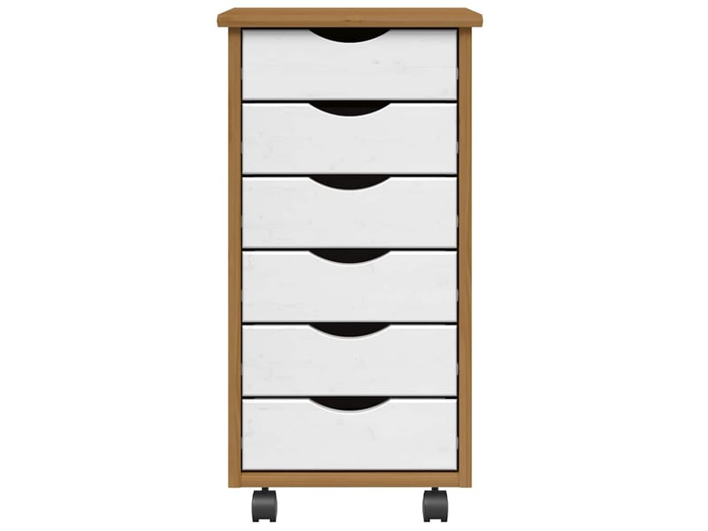  Armoire de rangement roulante avec tiroirs moss bois de pin marron miel shl6640  - Conforama C