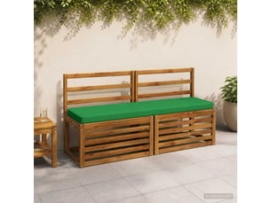 Lot de 2 coussins de banc, coussins d'assise vught 100 % polyester vert cf58205