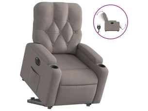 Fauteuil fixe Tissu taupe
