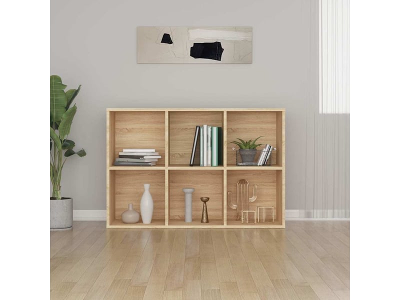  Bibliothèque, meuble de rangement salon chêne sonoma 66x30x98 cm bois d'ingénierie  - Conforama D