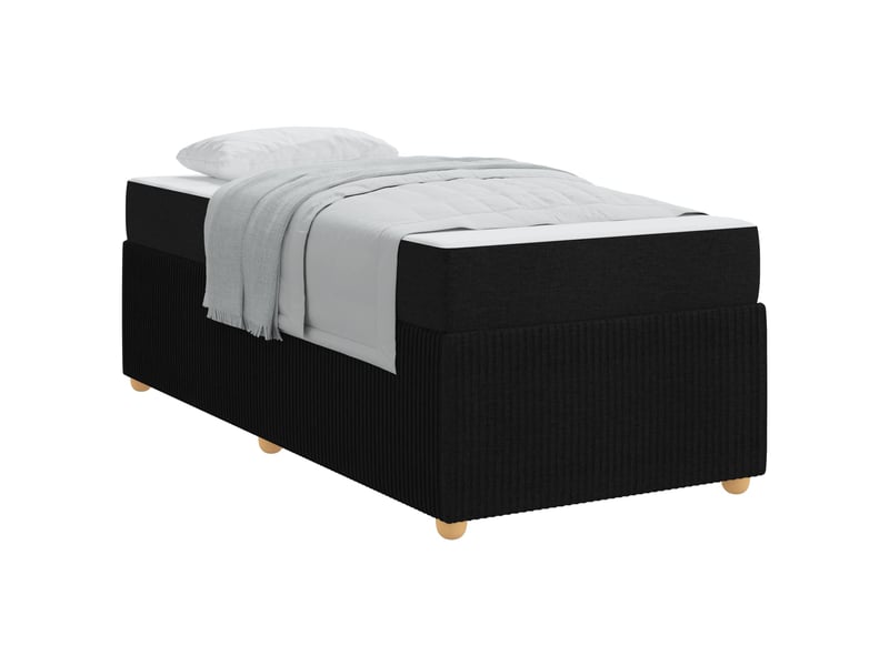  Lit simple- lit adulte -  cadre de lit noir 90 x 200 cm tissu  - Conforama A