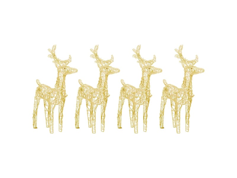  Rennes de noël 4 pcs 160 led blanc chaud acrylique  - Conforama A