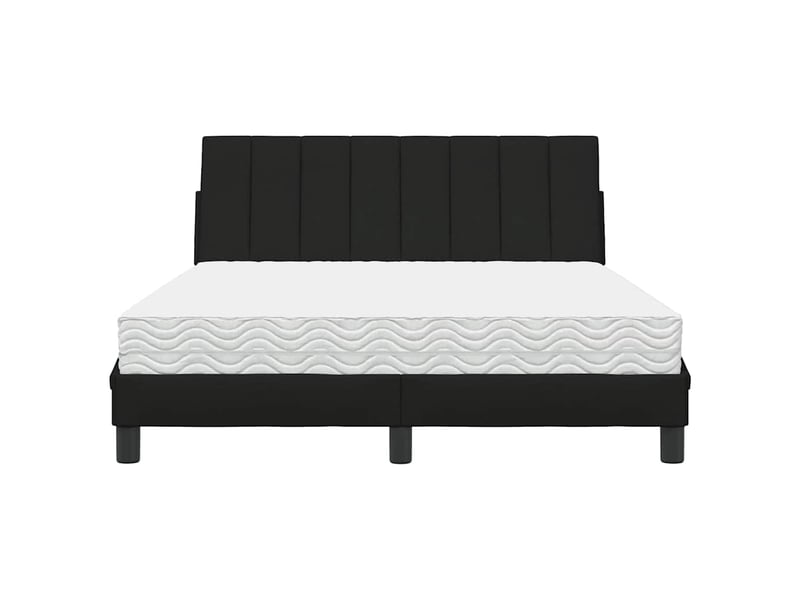  Lit avec matelas hanko noir 120x200 cm tissu  - Conforama D