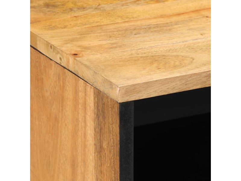 Table de chevet - cabinet de chevet - table de nuit marron 50x33x60 cm bois de manguier massif - Conforama E