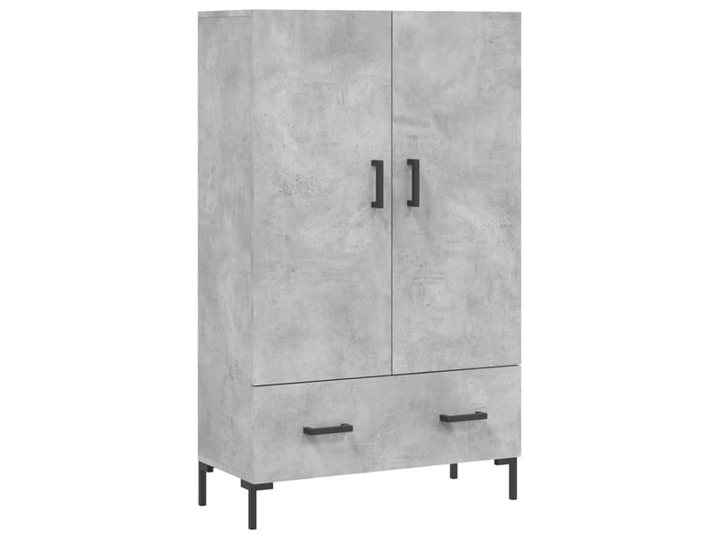  Buffet haut - bahut - meuble de rangement gris béton 69,5x31x115 cm bois d'ingénierie  - Conforama A