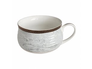 Tasse de petit-déjeuner en céramique, motif marbre, 14 × 7,8 cm