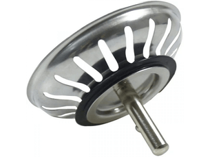 Panier pour bonde d'évier de cuisine 80 mm - crépine universelle acier inoxydable, bouchon panier pop-up, - lavable lave-vaisselle