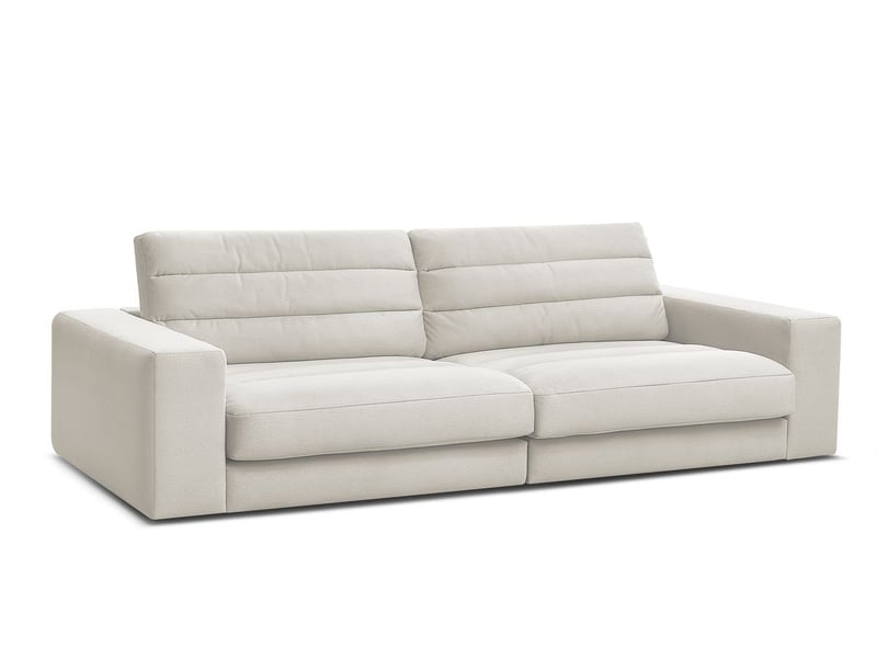  Bobochic canapé droit fixe 3 places sierra velours beige SIERRA - Conforama A