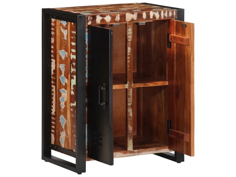  Buffet - bahut - meuble de rangement multicolore 55x35x70 cm bois massif récupération  - Conforama E