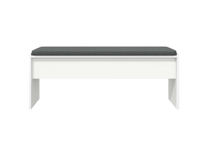  Banc d'entrée, banc interieur avec coussin blanc 103x38x40 cm  - Conforama E