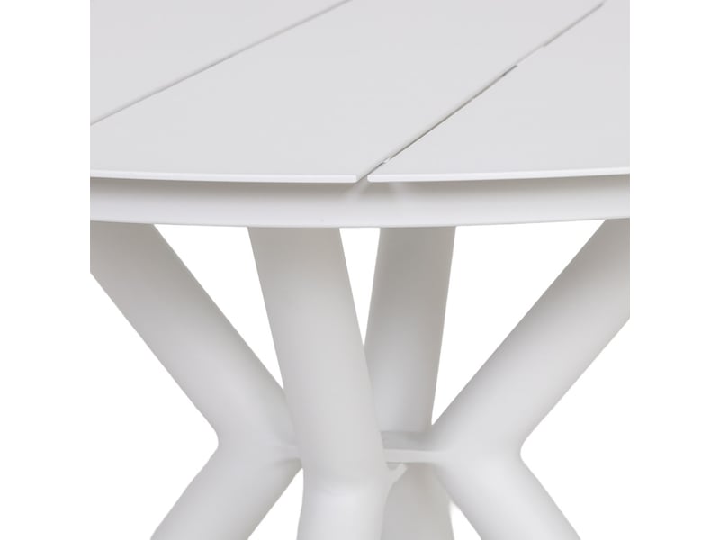  Table en aluminium blanc 90x75 cm  - Conforama E