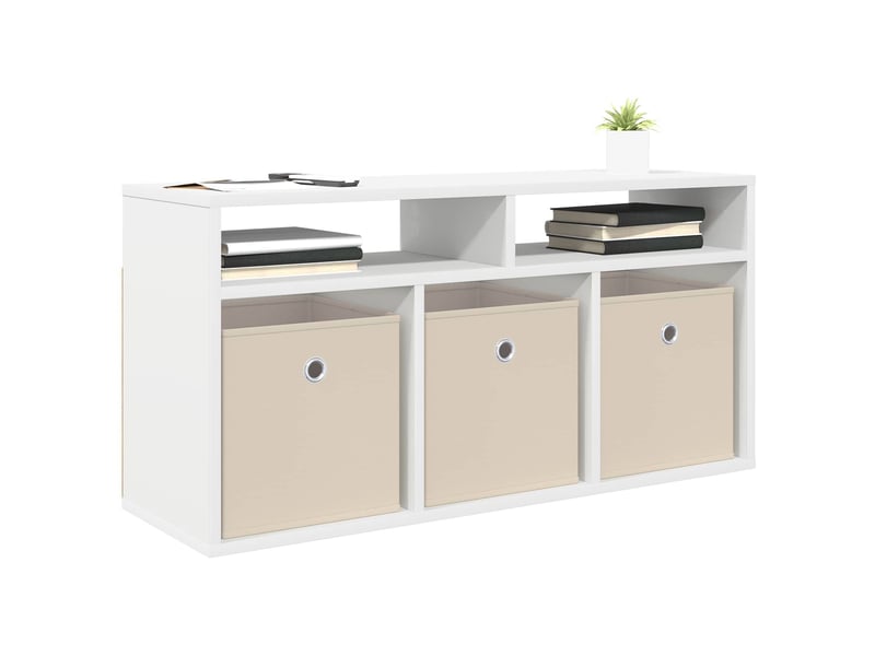  Meuble tv - basboard avec tiroir blanc 87 x 27,5 x 43 cm  - Conforama C
