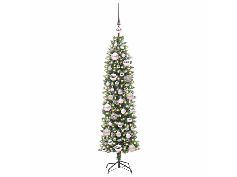  Sapin de noël - arbre de noël artificiel slim vert et blanc 120 cm  - Conforama C