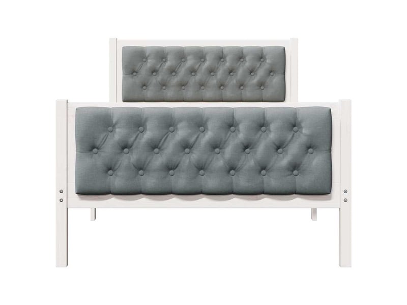 Lit simple- lit adulte - cadre de lit gris clair 100 x 200 cm pin massif - Conforama D