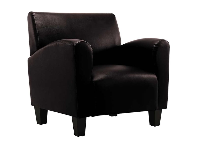 Chaise de bureau, chaise de canapé marron foncé similicuir  - Conforama A