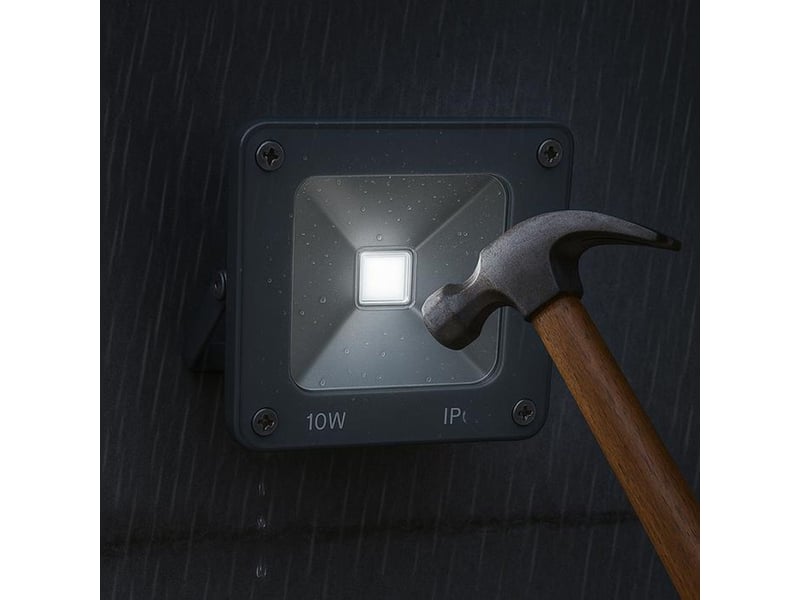  Projecteur led exterieur 10w 800 lm 4000k ip65 noir 110x110x33 mm 238073_AACBV46734_6_DROPFR - Conforama D