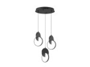 Fabrilamp carlota, plafonnier, moderne, led, 51 w, 7140 lm, 6500 k, noir, 80-150 x 33 x 29 cm