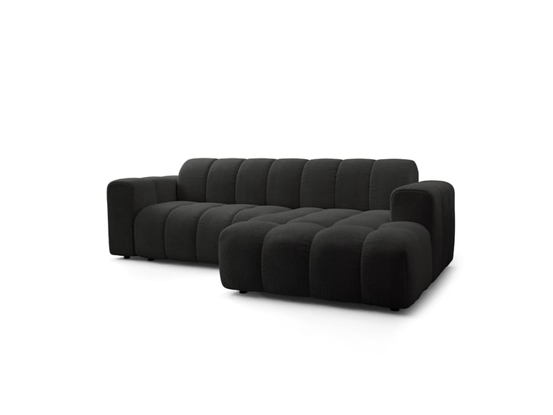  Canapé d'angle tisi, tkanina strukturalna noir  - Conforama A