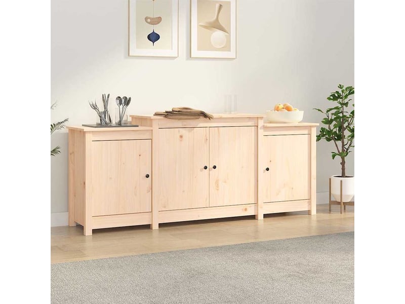  Buffet salon, buffet de rangement 164x37x68 cm bois massif pin  - Conforama B