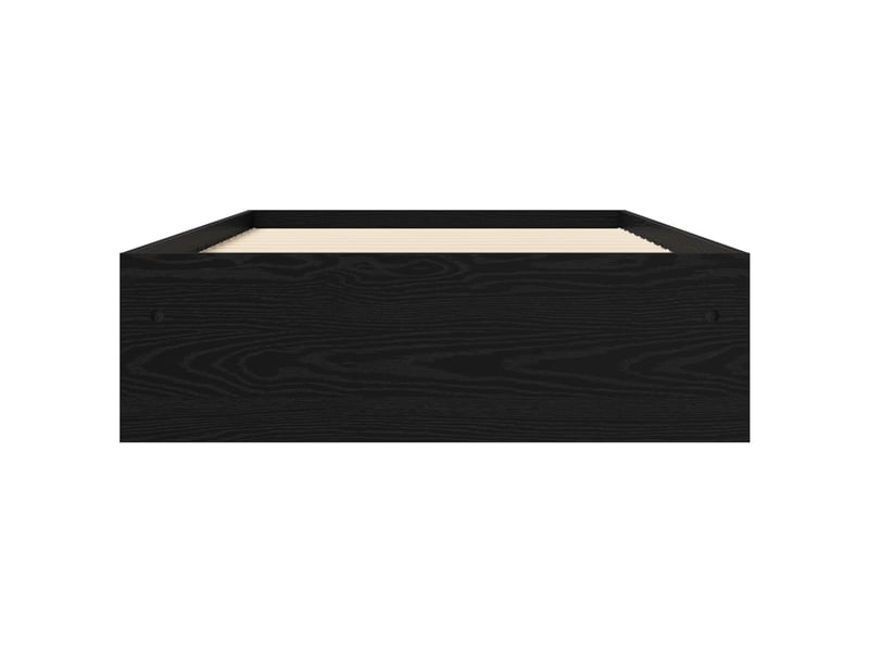 Lit simple- lit adulte - cadre de lit avec rangement avec tiroir chêne noir 80 x 200 cm - Conforama C