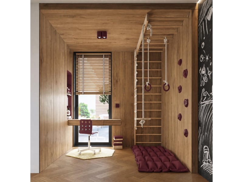  Plafonnier riff 2 bordeaux gu10 aluminium moderne 12x20.5x10cm SL.3072 - Conforama B