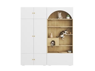 Ensemble armoire 180x50x200 cm avec penderie panneau de particules blanc et aspect bois