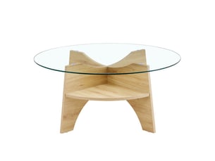 Table basse rond(e) coloris transparent <strong>ATELIER CONFORTIEL</strong> <strong></strong> - 80 cmx80 cm