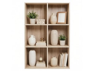Bibliotheque coloris bois clair 6 étagère(s) <strong>KORFEE</strong> <strong></strong> - 12.85 cm x 29 cm