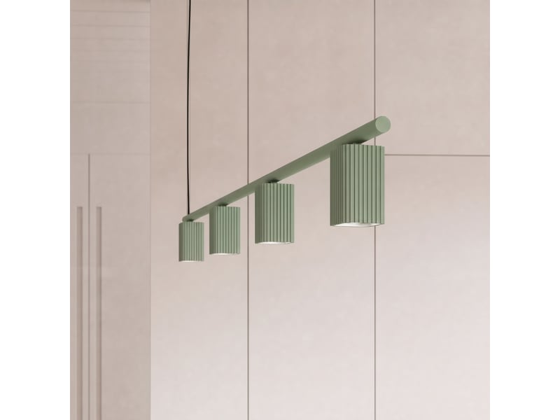  Lustre rayo 4 sauge aluminium moderne 208x122x6cm SL.3312 - Conforama D