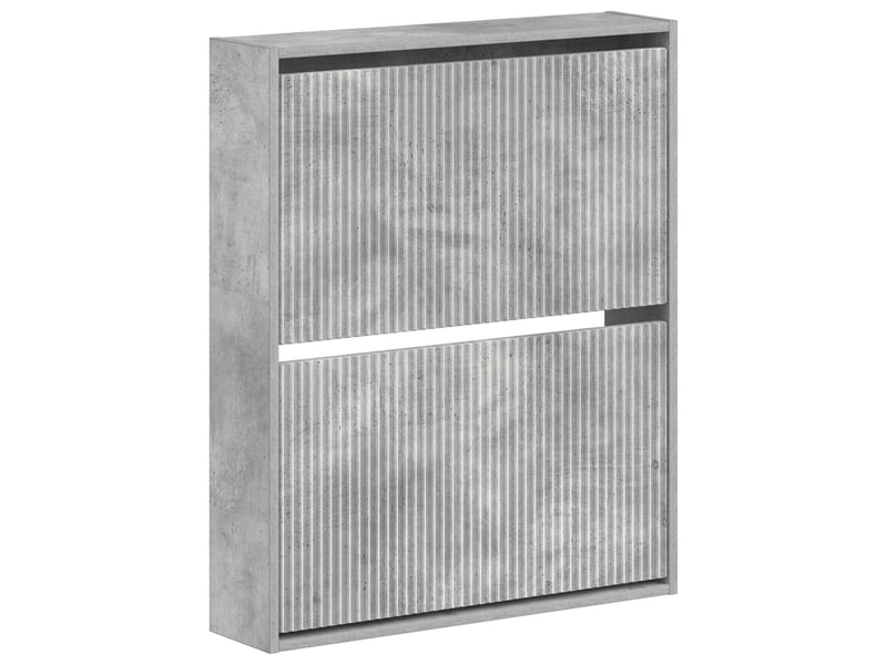  Meuble à chaussures mural, armoire à chaussures arnhem 71x17x86 cm gris béton  - Conforama A