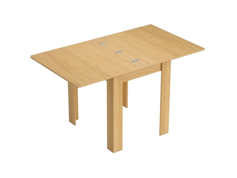 Table à manger extensible 70 à 140 x 80 cm, aspect bois clair, 4 à 6 places  - Conforama A
